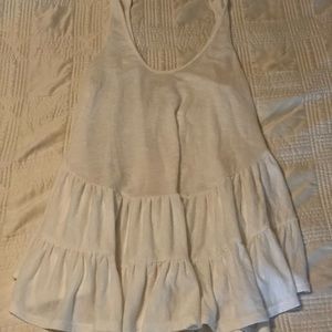 Peplum white tank top